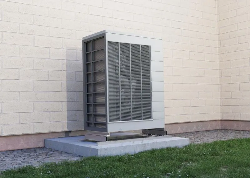 Keith Key technician servicing an outdoor condenser unit